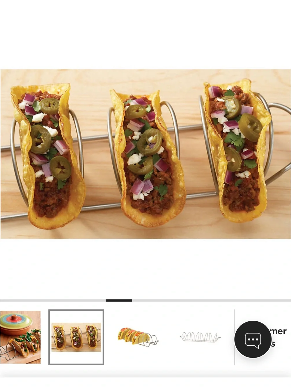 Crate&Barrel Chrome Taco Holders